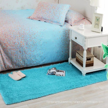 bedside blue long hair runner shaggy carpet rug